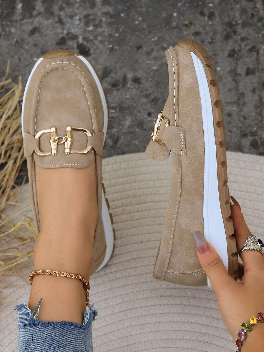 Ellie - Mocasines planos con hebilla