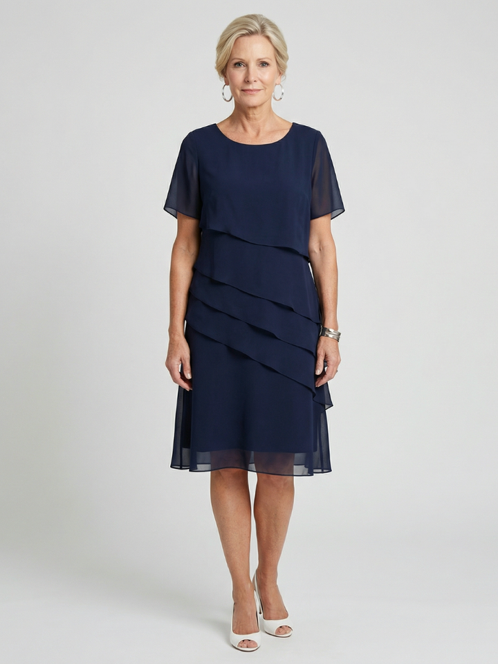 Orson | Vestido hasta la rodilla de contorno suave