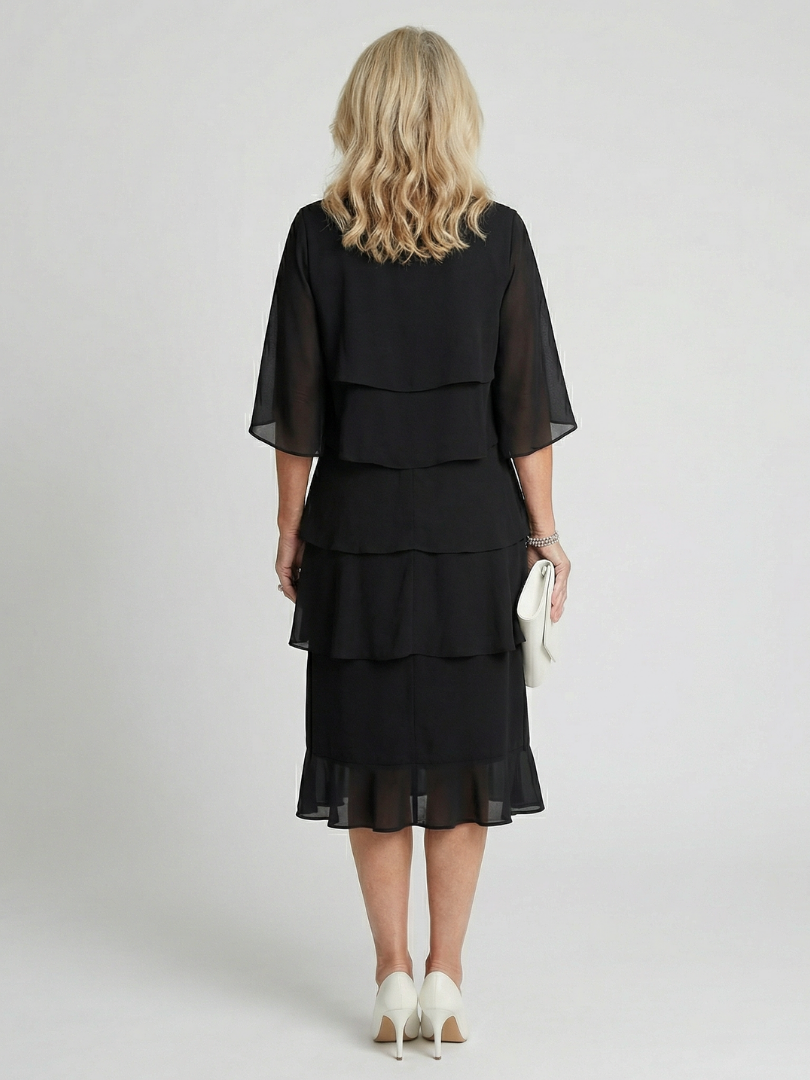 Brent | Vestido midi con capas a capas