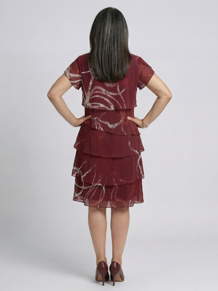 alani | Vestido hasta la rodilla abstracto compuesto
