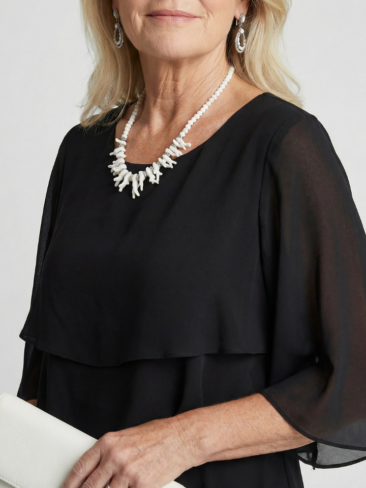 Brent | Vestido midi con capas a capas