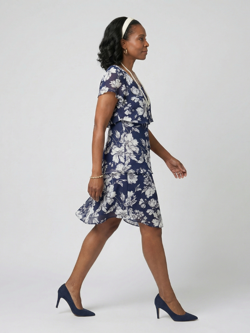 Thea | Vestido floral sutil hasta la rodilla