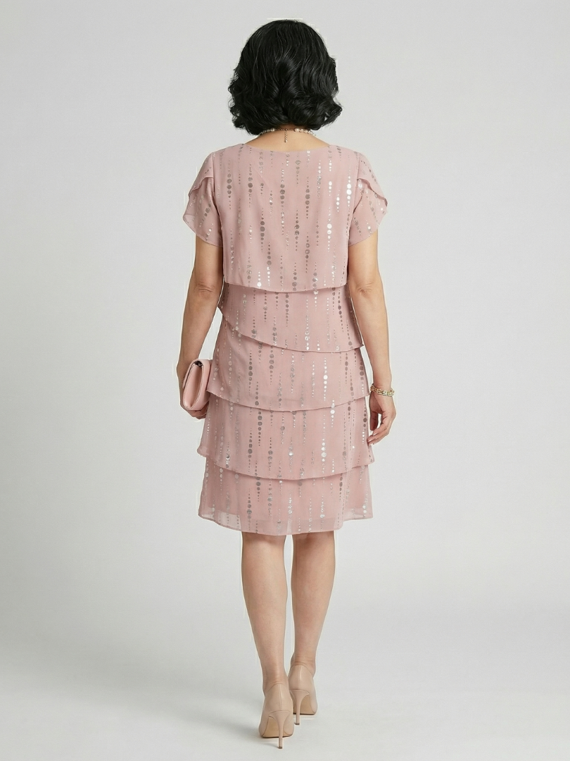 Makena | Vestido hasta la rodilla con línea de lunares
