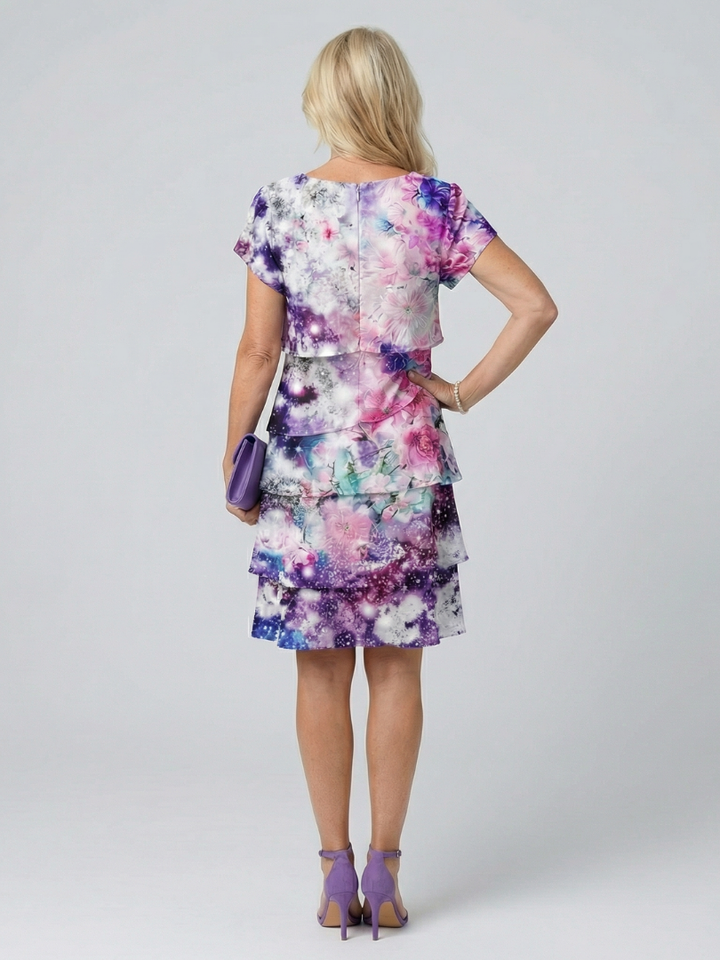 Zaya | Vestido hasta la rodilla con flores ligeras