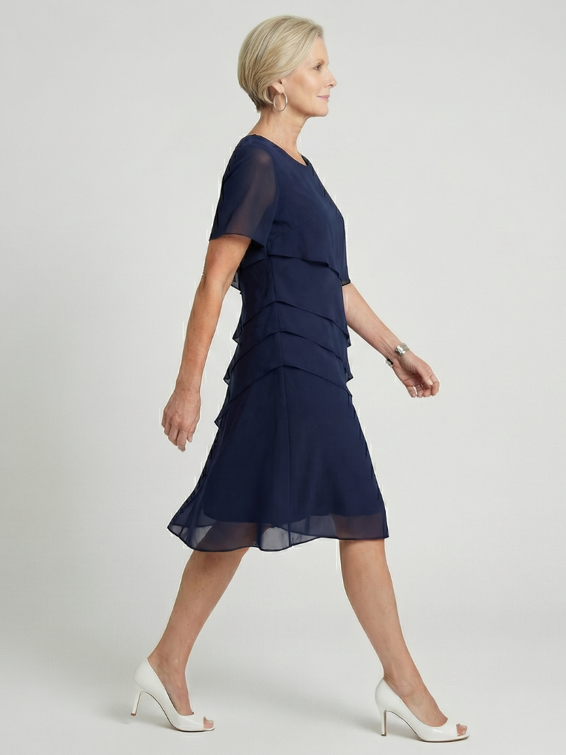 Orson | Vestido hasta la rodilla de contorno suave