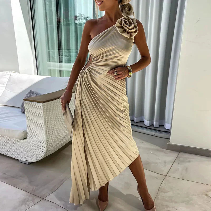 Marivelle - Vestido de Glamour Plisado