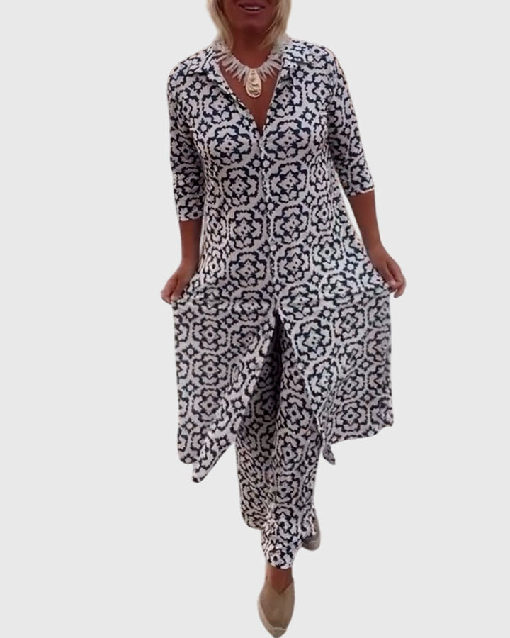 Gabriella™ | Conjunto Elegante Vintage de Dos Piezas