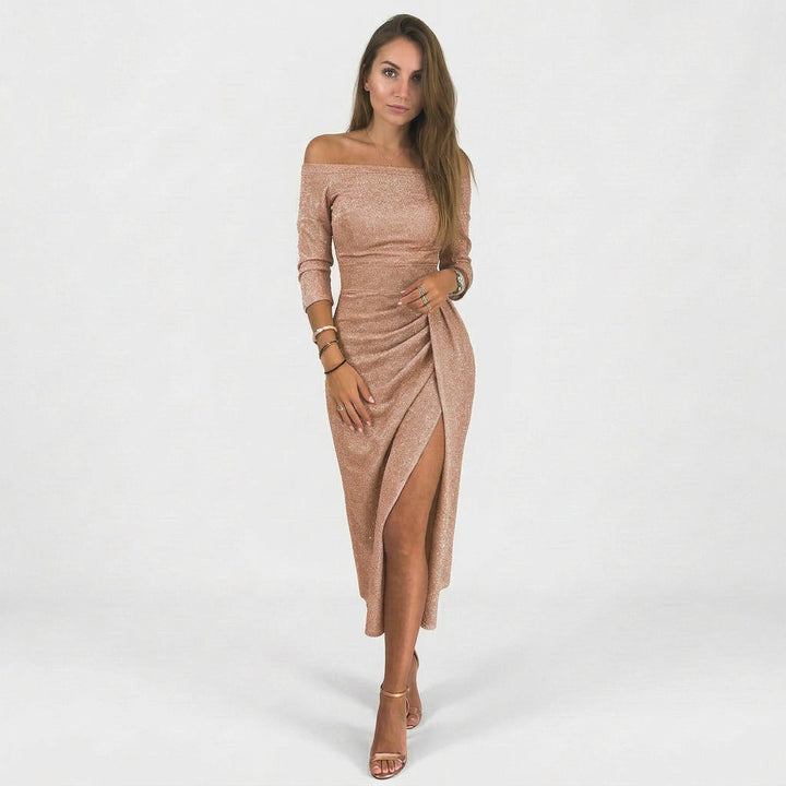 Natália - Vestido chic con hombros descubiertos